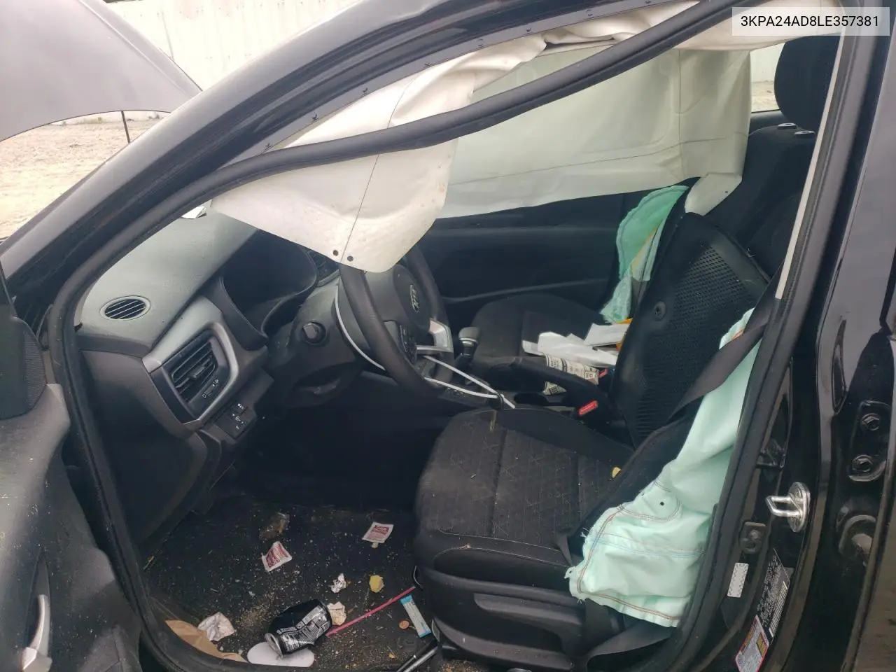 2020 Kia Rio Lx VIN: 3KPA24AD8LE357381 Lot: 55427975