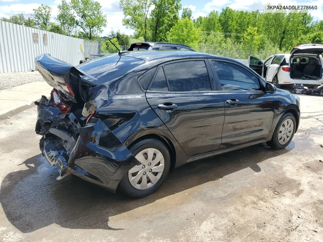 2020 Kia Rio Lx VIN: 3KPA24AD0LE278660 Lot: 55864655