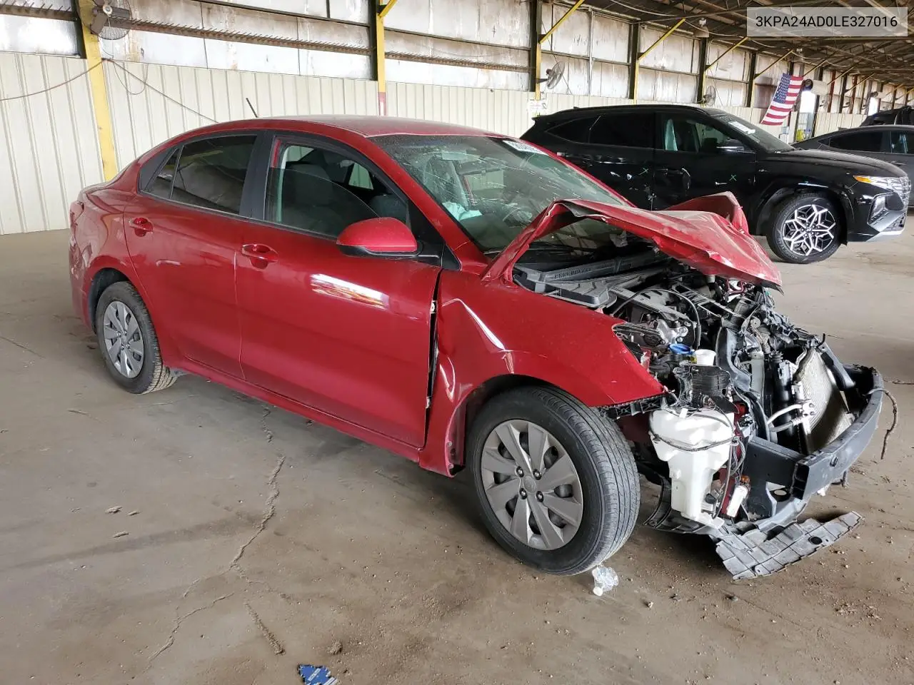 2020 Kia Rio Lx VIN: 3KPA24AD0LE327016 Lot: 56048095