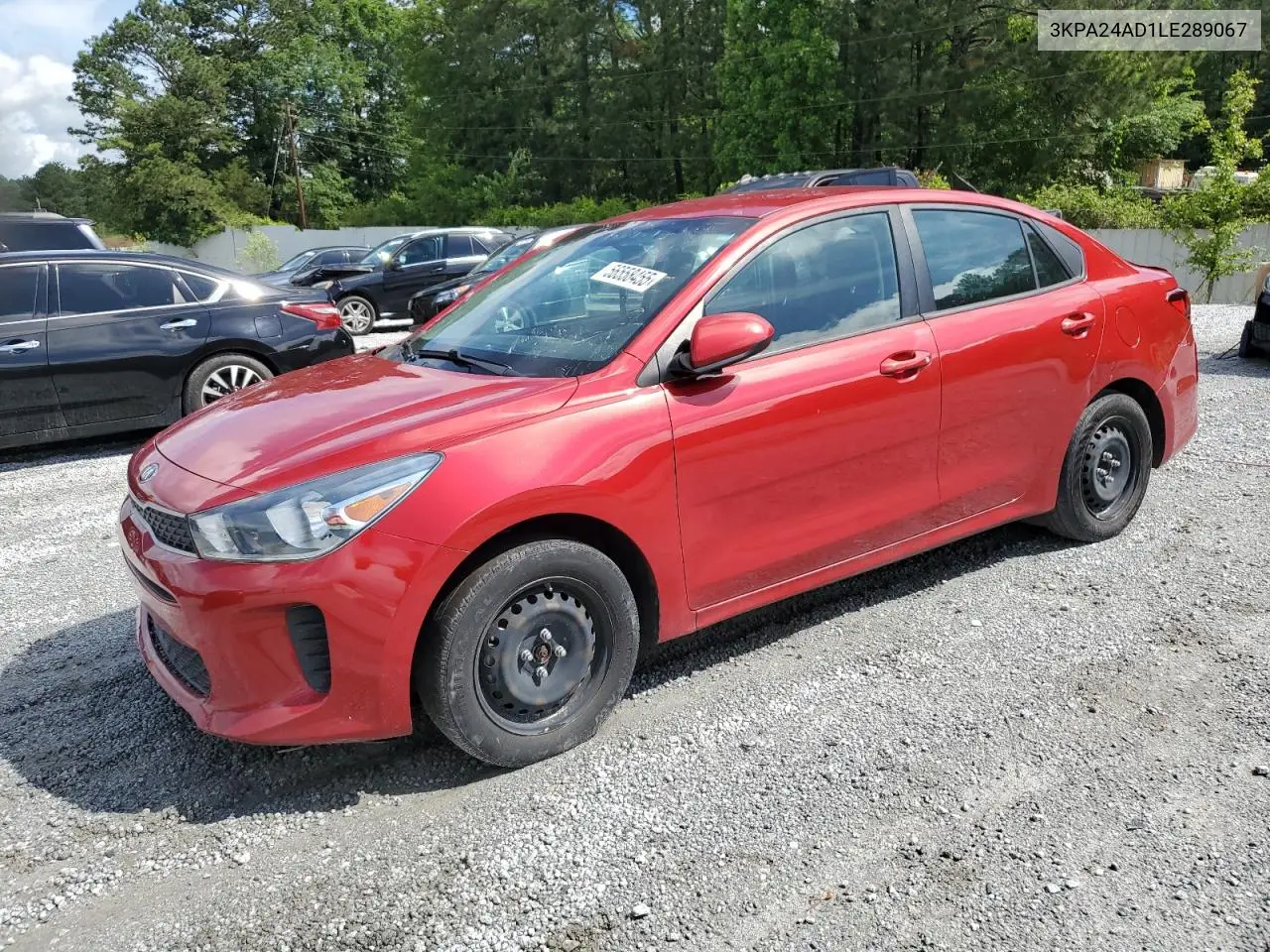 2020 Kia Rio Lx VIN: 3KPA24AD1LE289067 Lot: 56558455