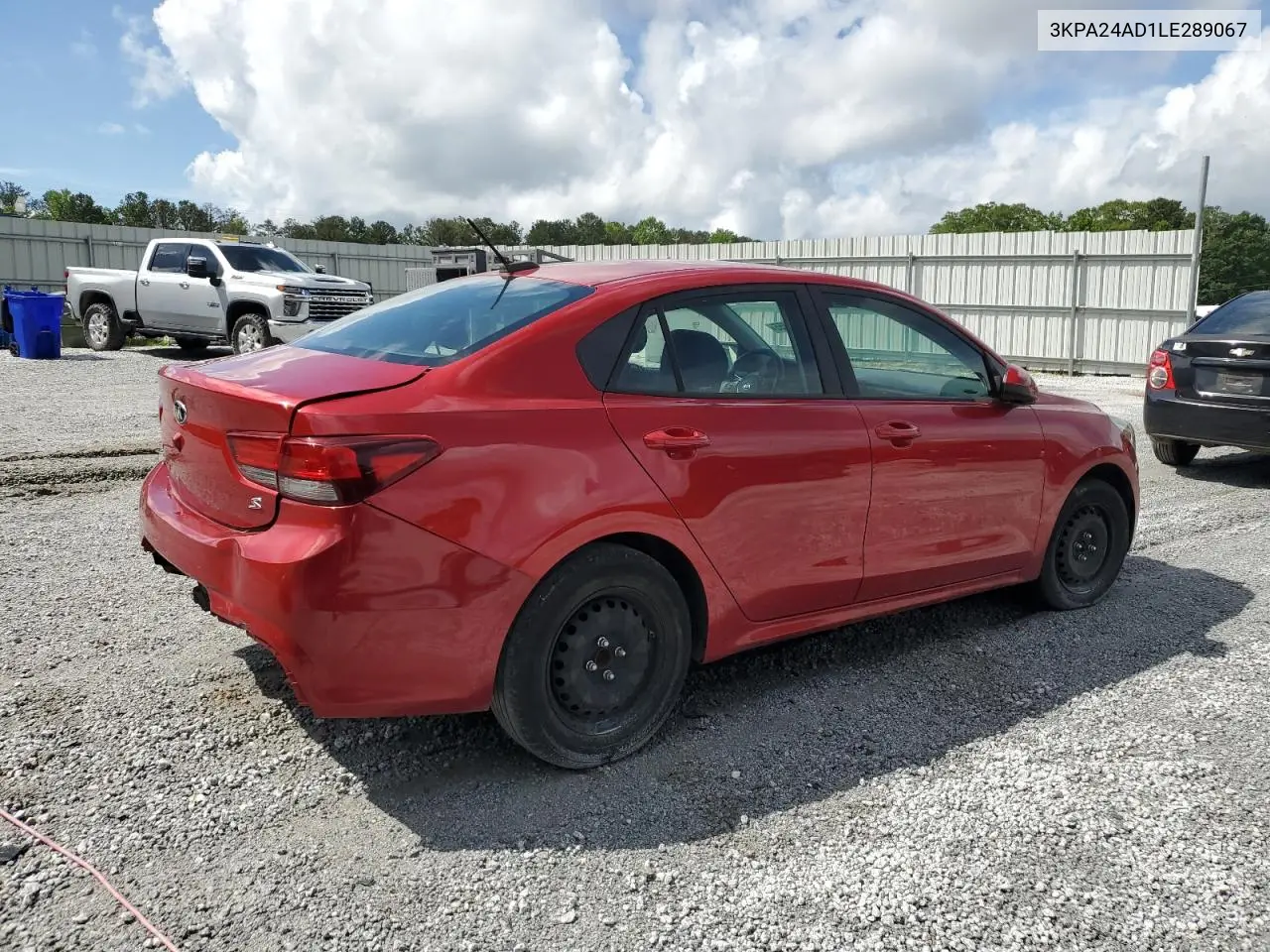 2020 Kia Rio Lx VIN: 3KPA24AD1LE289067 Lot: 56558455