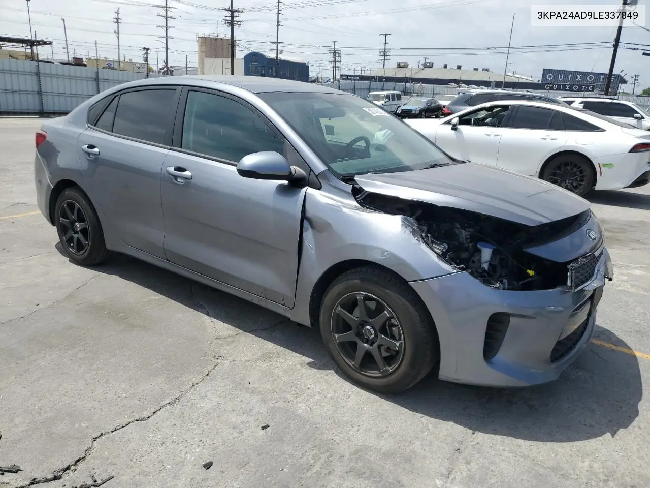 2020 Kia Rio Lx VIN: 3KPA24AD9LE337849 Lot: 56740515