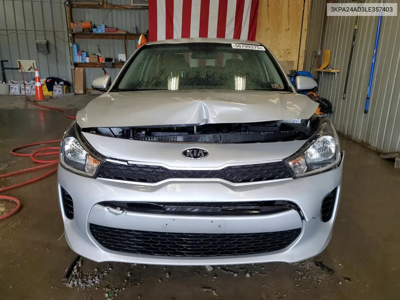 2020 Kia Rio Lx VIN: 3KPA24AD3LE357403 Lot: 56799375