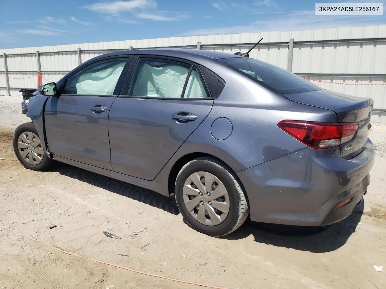 2020 Kia Rio Lx VIN: 3KPA24AD5LE256167 Lot: 61569635