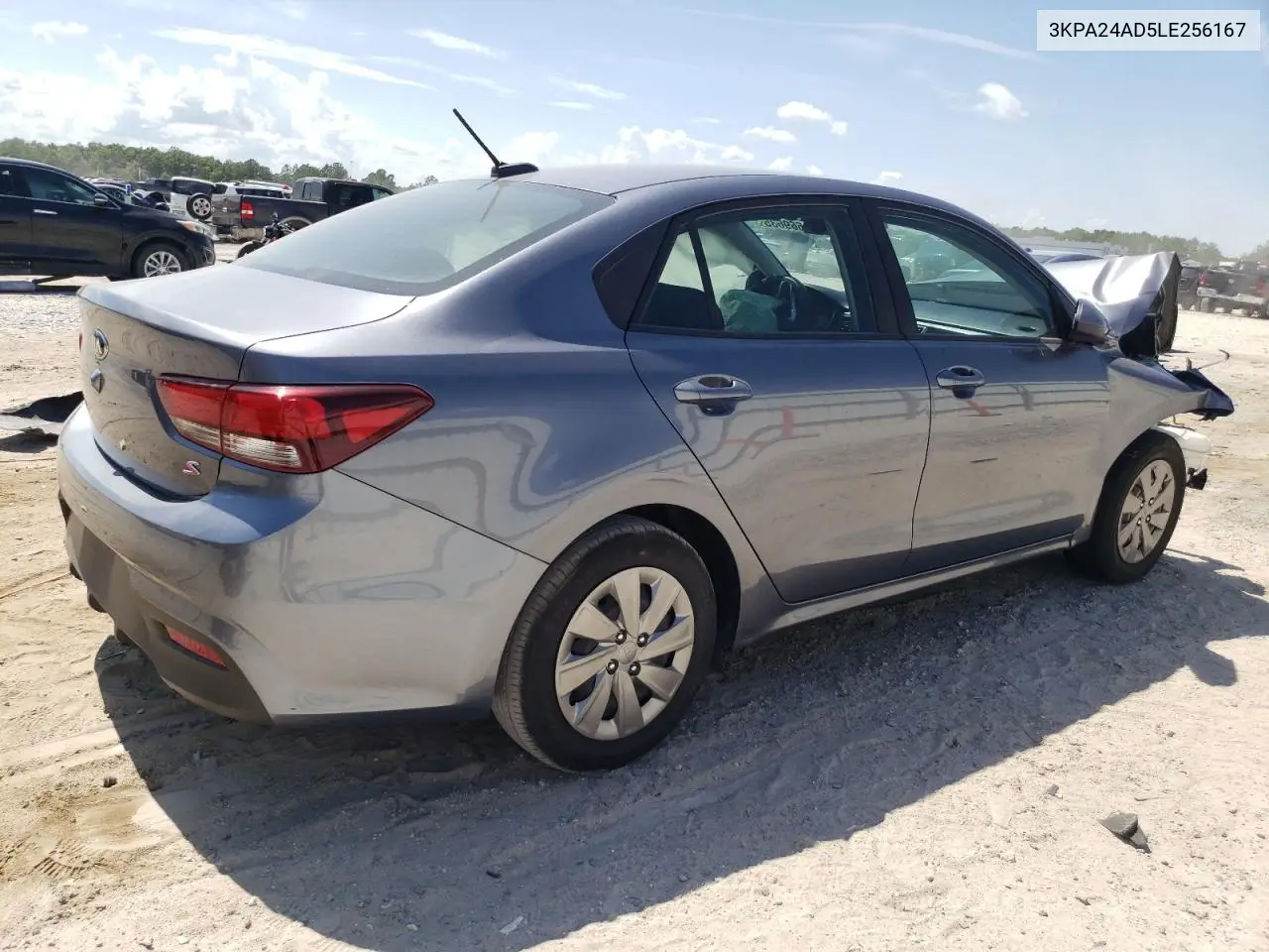 2020 Kia Rio Lx VIN: 3KPA24AD5LE256167 Lot: 61569635