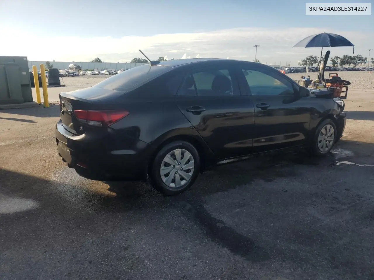 2020 Kia Rio Lx VIN: 3KPA24AD3LE314227 Lot: 61986795