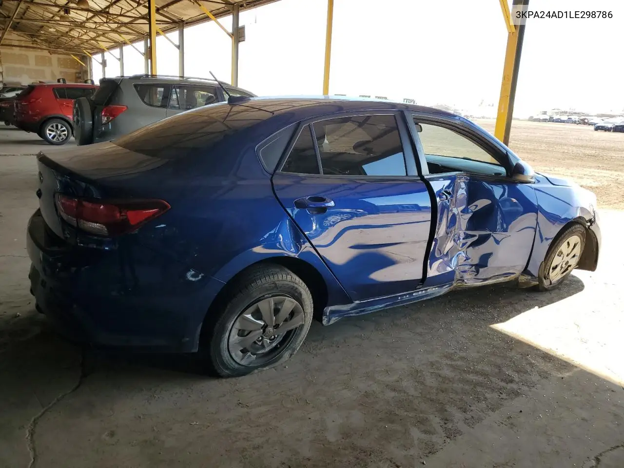 2020 Kia Rio Lx VIN: 3KPA24AD1LE298786 Lot: 62278875