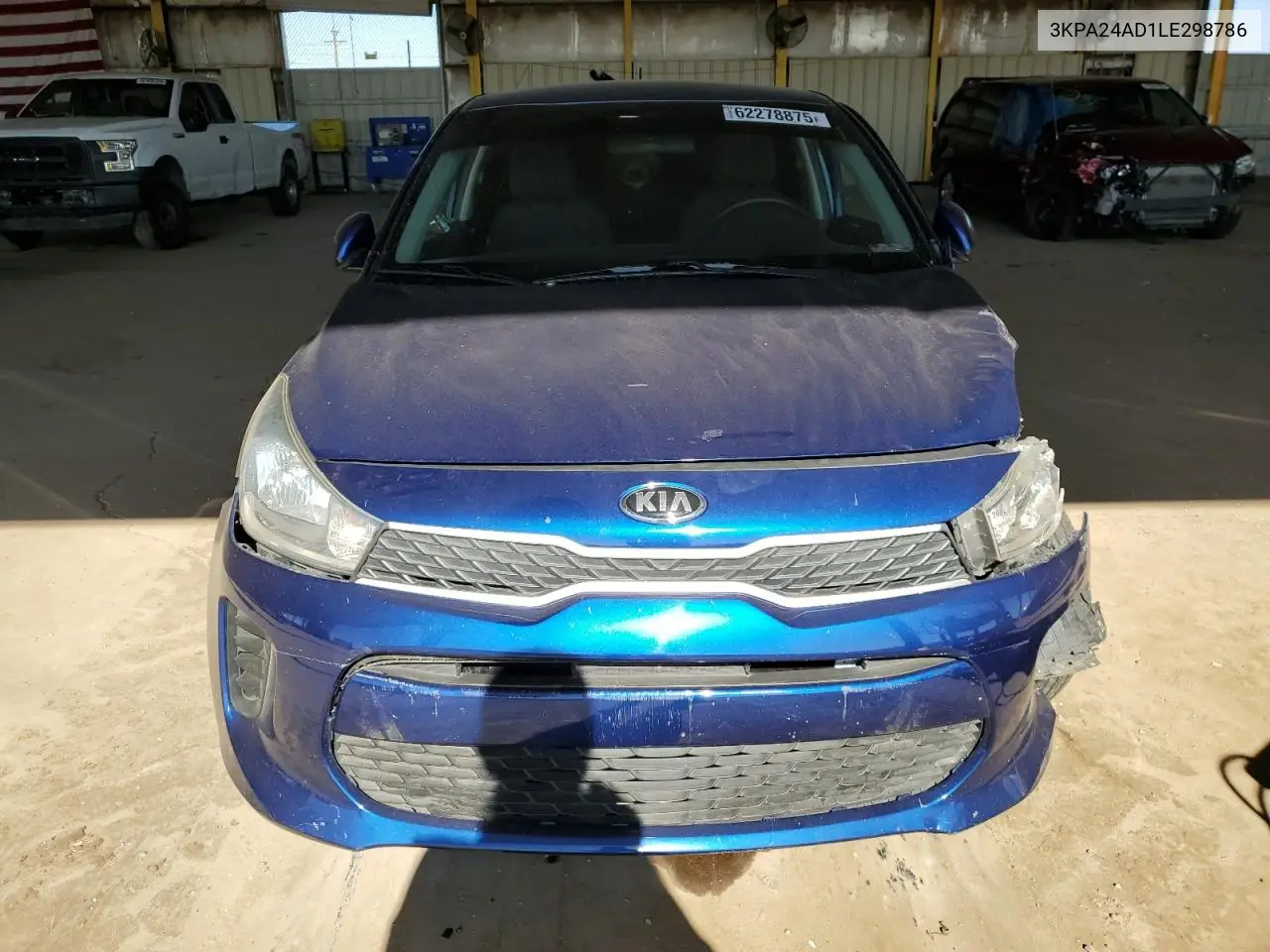 2020 Kia Rio Lx VIN: 3KPA24AD1LE298786 Lot: 62278875