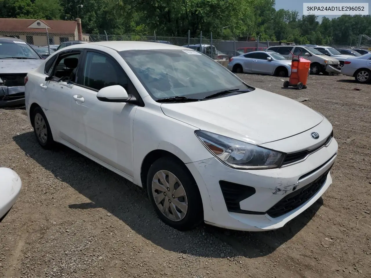 2020 Kia Rio Lx VIN: 3KPA24AD1LE296052 Lot: 62641765
