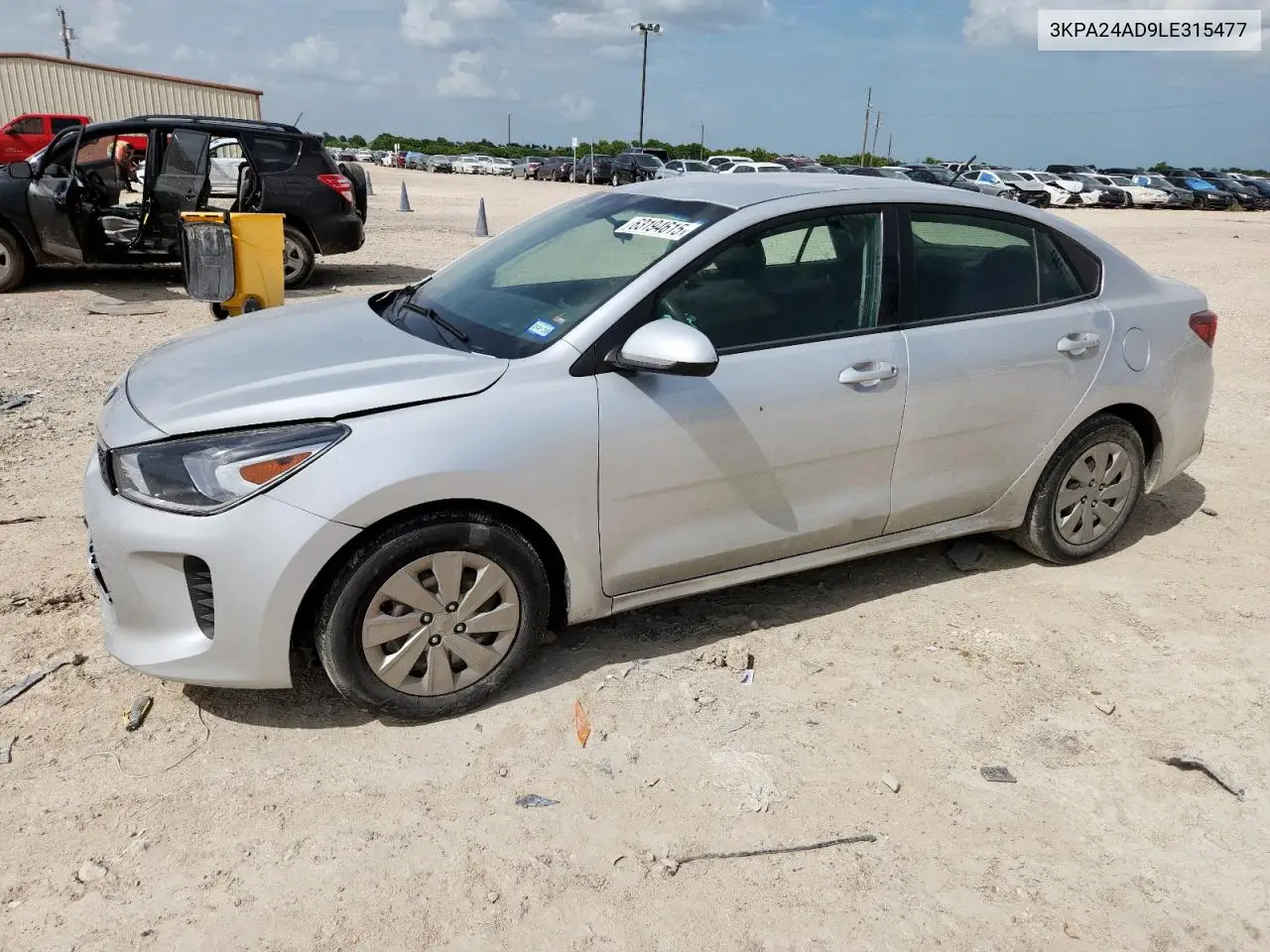 2020 Kia Rio Lx VIN: 3KPA24AD9LE315477 Lot: 63194615
