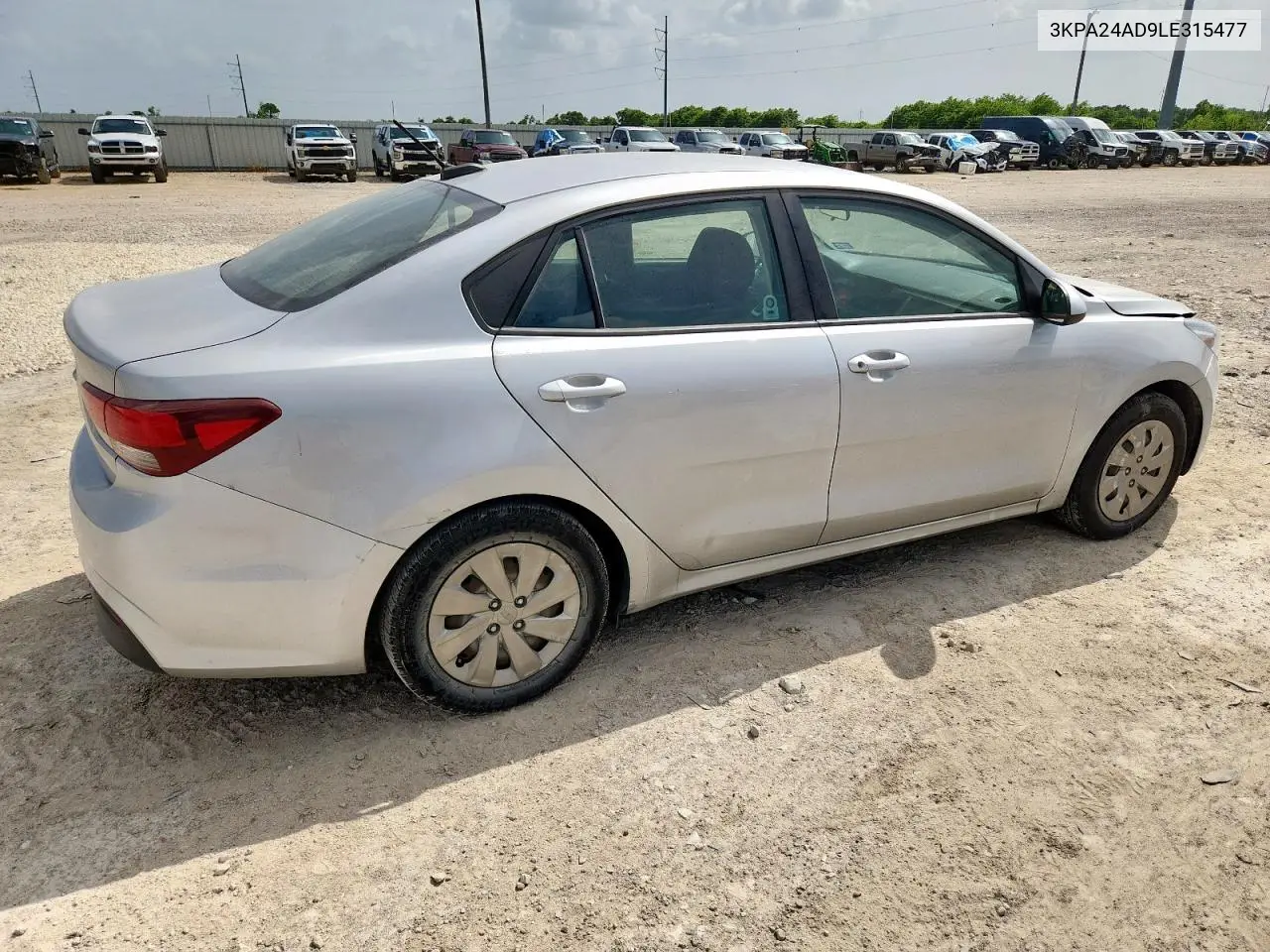 2020 Kia Rio Lx VIN: 3KPA24AD9LE315477 Lot: 63194615
