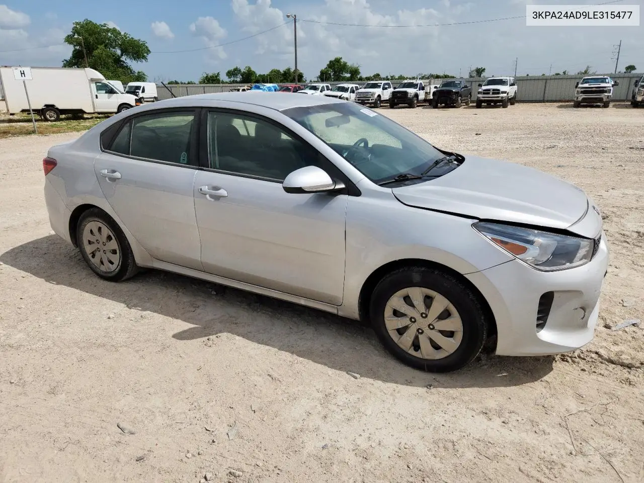 2020 Kia Rio Lx VIN: 3KPA24AD9LE315477 Lot: 63194615