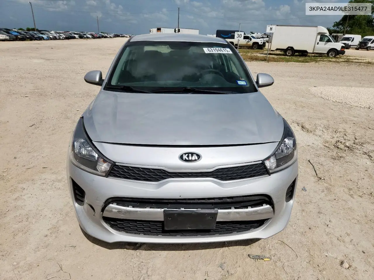 2020 Kia Rio Lx VIN: 3KPA24AD9LE315477 Lot: 63194615