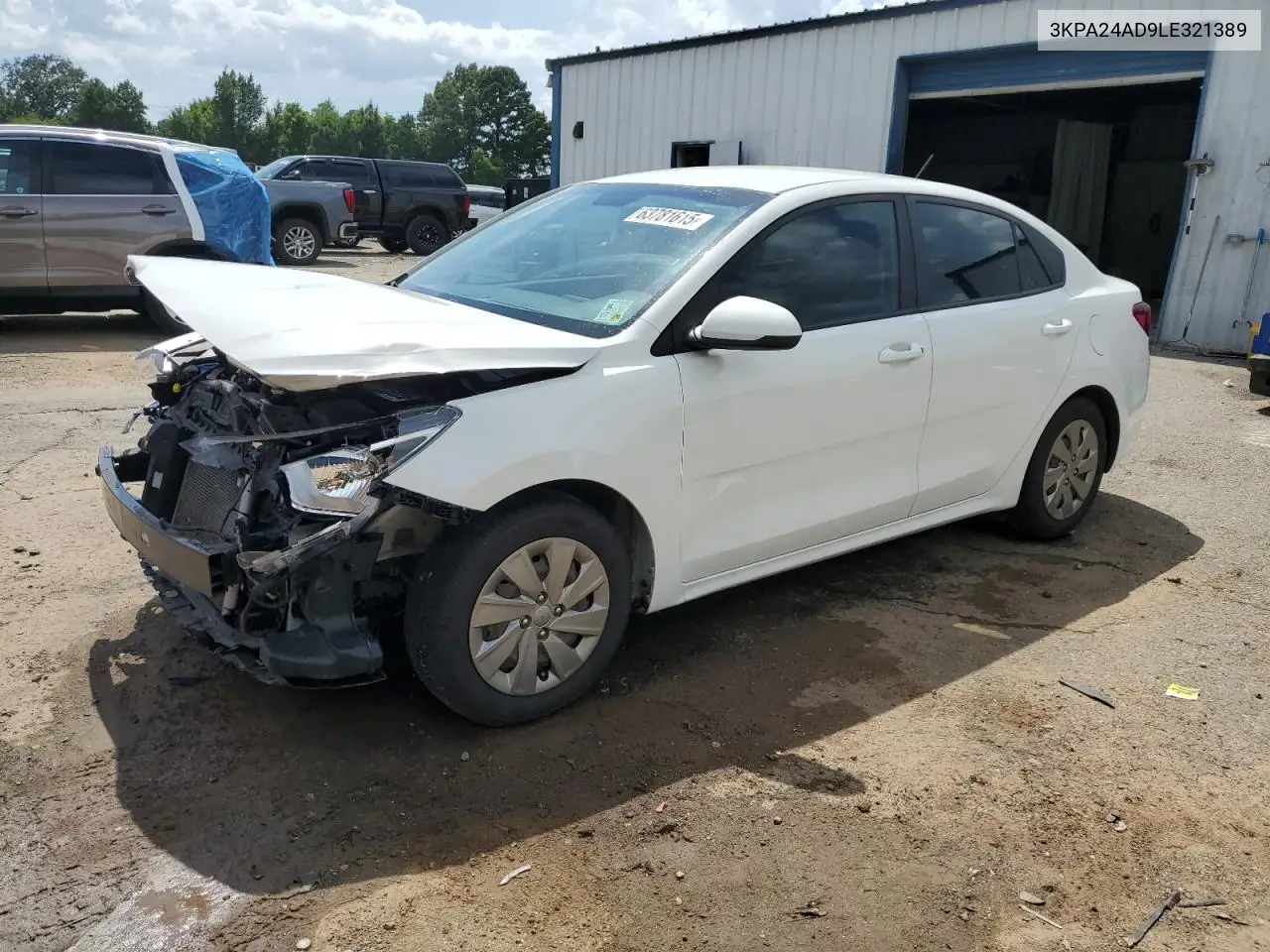 2020 Kia Rio Lx VIN: 3KPA24AD9LE321389 Lot: 63781615