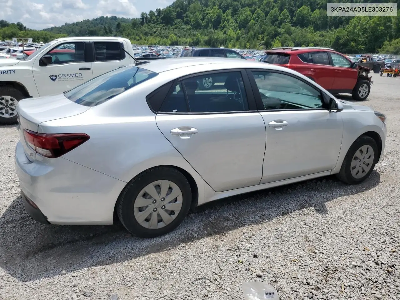 2020 Kia Rio Lx VIN: 3KPA24AD5LE303276 Lot: 65455955
