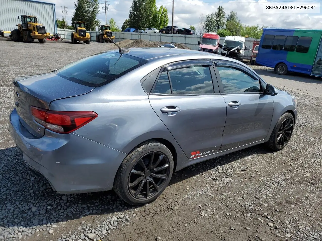 2020 Kia Rio Lx VIN: 3KPA24AD8LE296081 Lot: 65712865