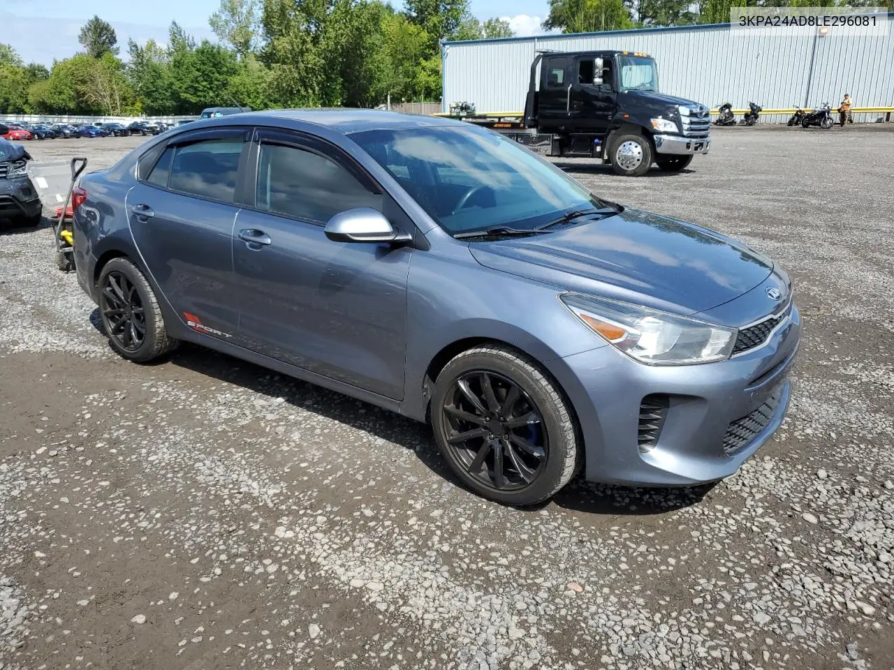 2020 Kia Rio Lx VIN: 3KPA24AD8LE296081 Lot: 65712865