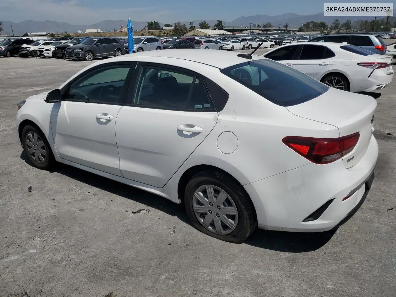 2021 Kia Rio Lx VIN: 3KPA24ADXME375737 Lot: 52367415