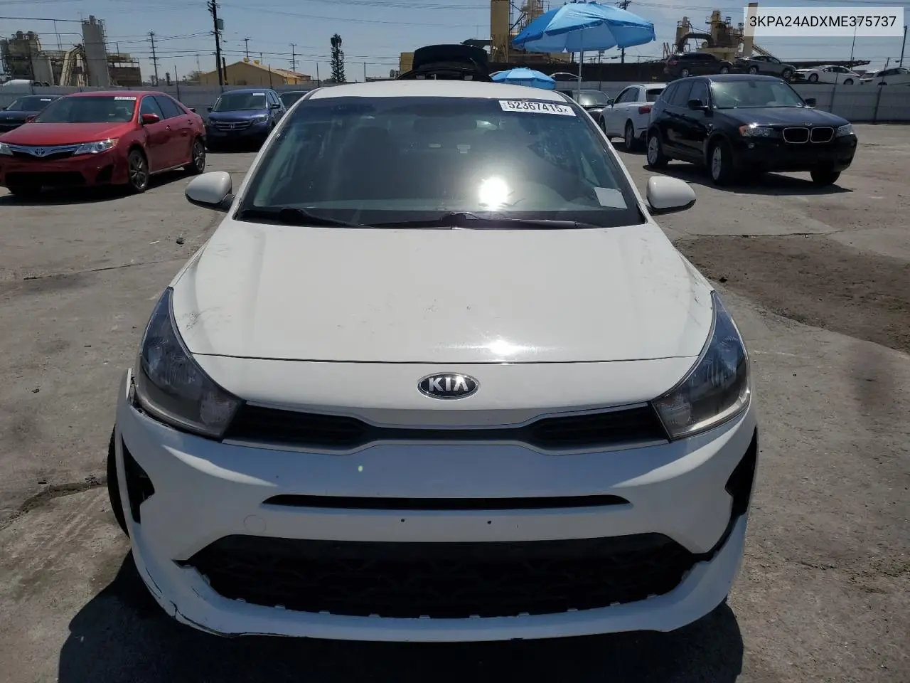 2021 Kia Rio Lx VIN: 3KPA24ADXME375737 Lot: 52367415