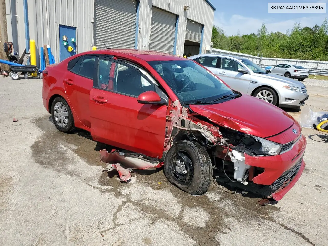 2021 Kia Rio Lx VIN: 3KPA24AD1ME378395 Lot: 53445695