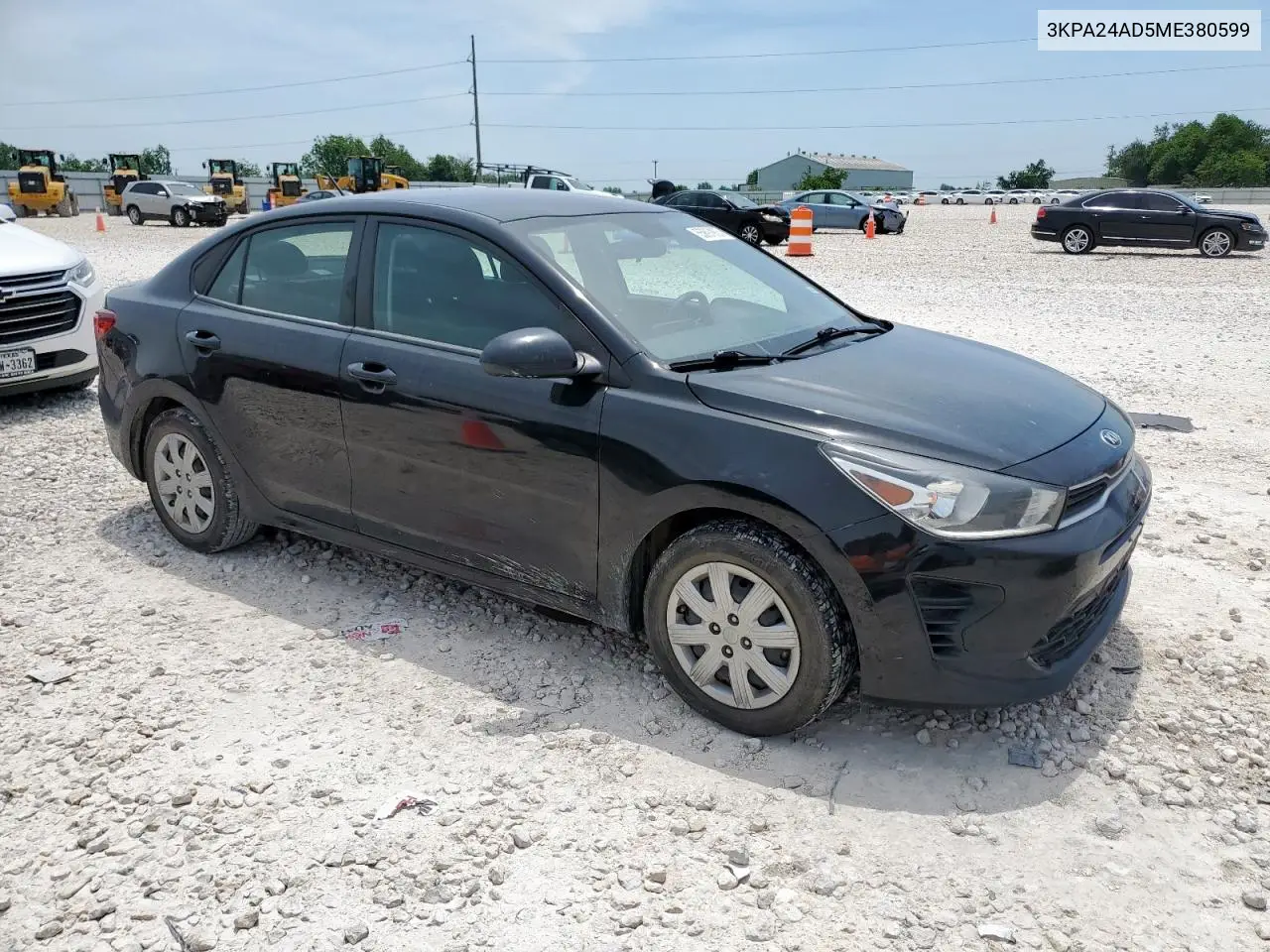 2021 Kia Rio Lx VIN: 3KPA24AD5ME380599 Lot: 55897905