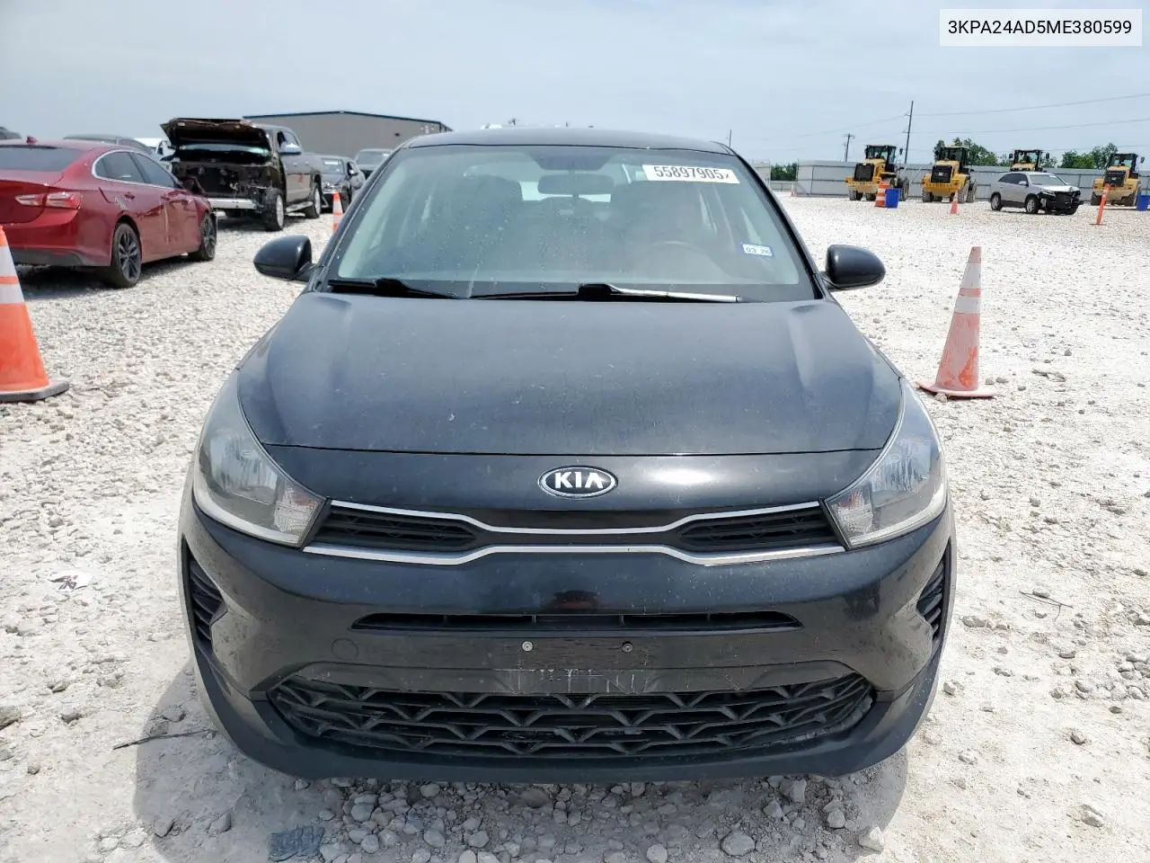 2021 Kia Rio Lx VIN: 3KPA24AD5ME380599 Lot: 55897905