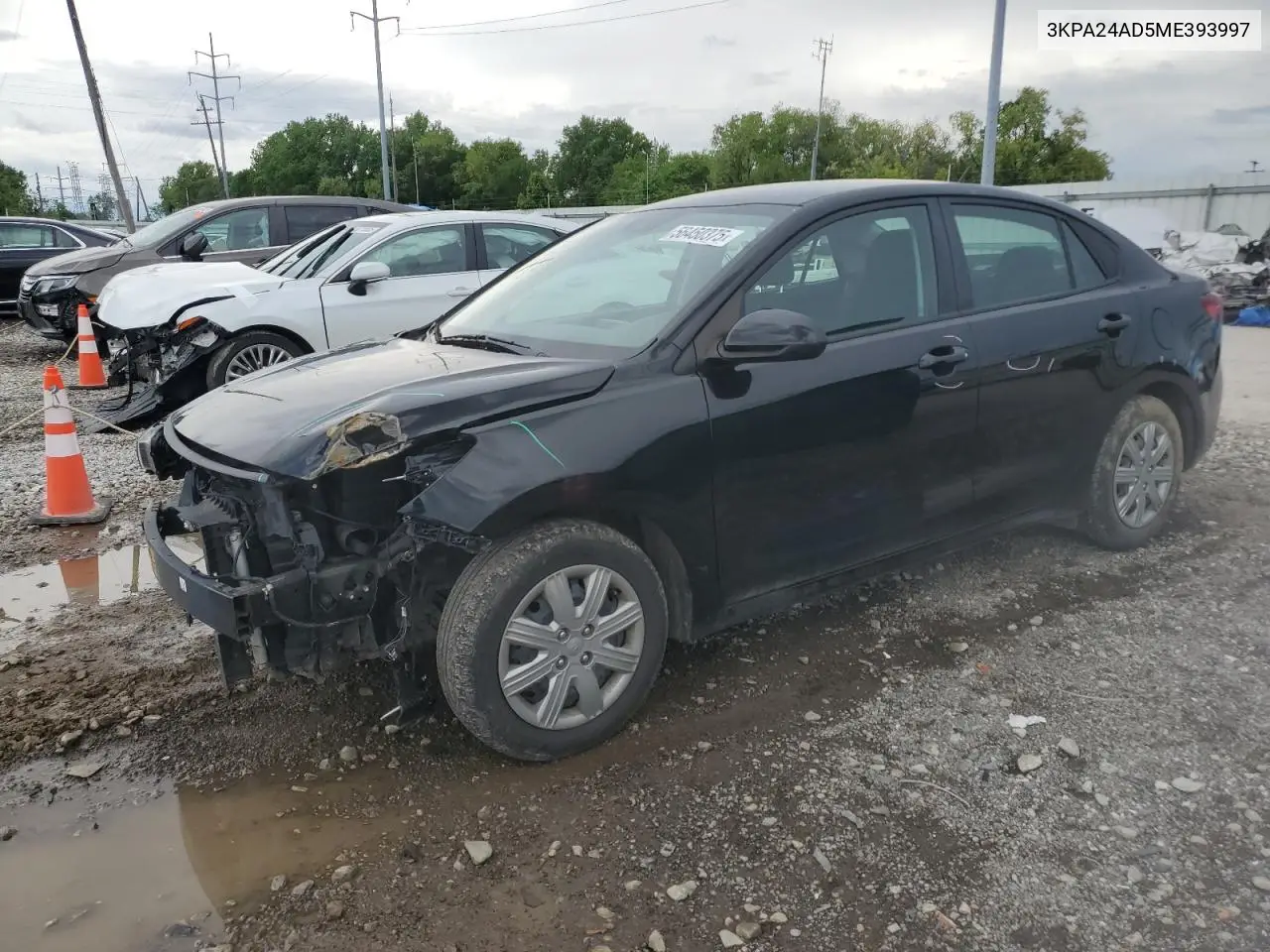 2021 Kia Rio Lx VIN: 3KPA24AD5ME393997 Lot: 56450375