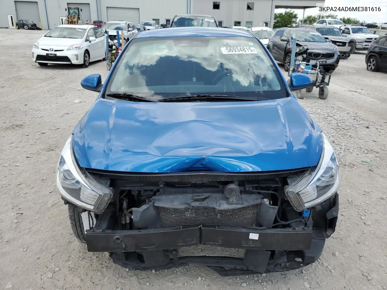 2021 Kia Rio Lx VIN: 3KPA24AD6ME381616 Lot: 56934815