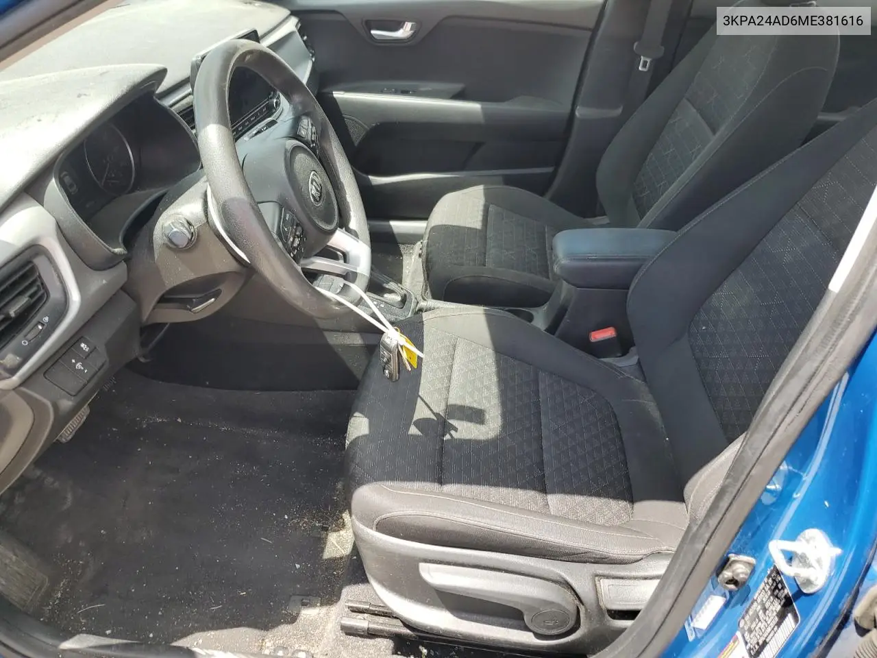 2021 Kia Rio Lx VIN: 3KPA24AD6ME381616 Lot: 56934815
