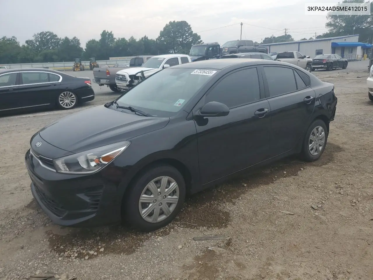 2021 Kia Rio Lx VIN: 3KPA24AD5ME412015 Lot: 57326455