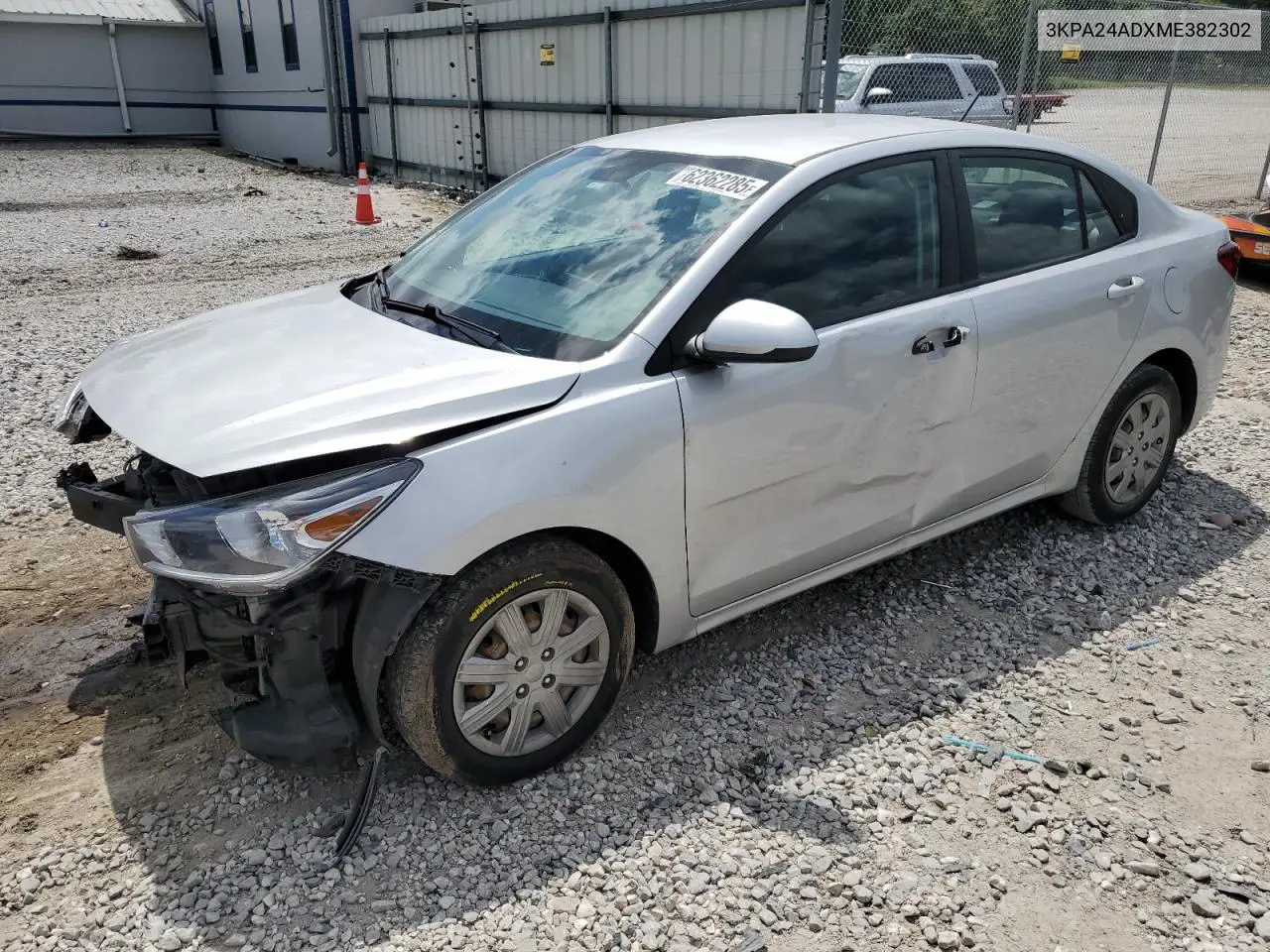 2021 Kia Rio Lx VIN: 3KPA24ADXME382302 Lot: 62362285