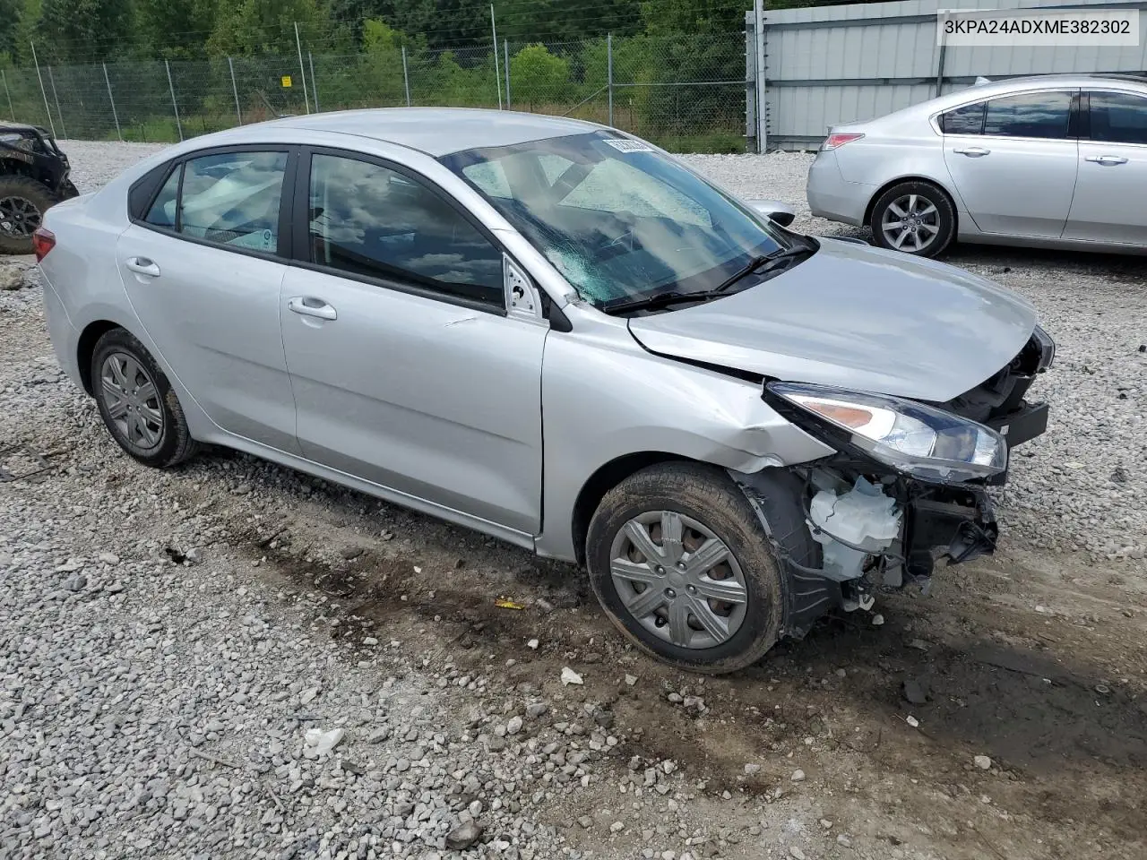 2021 Kia Rio Lx VIN: 3KPA24ADXME382302 Lot: 62362285