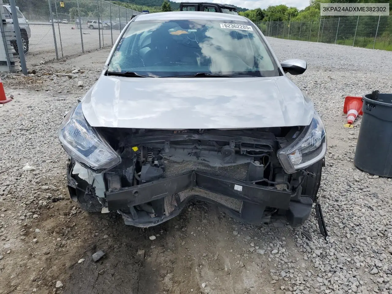 2021 Kia Rio Lx VIN: 3KPA24ADXME382302 Lot: 62362285