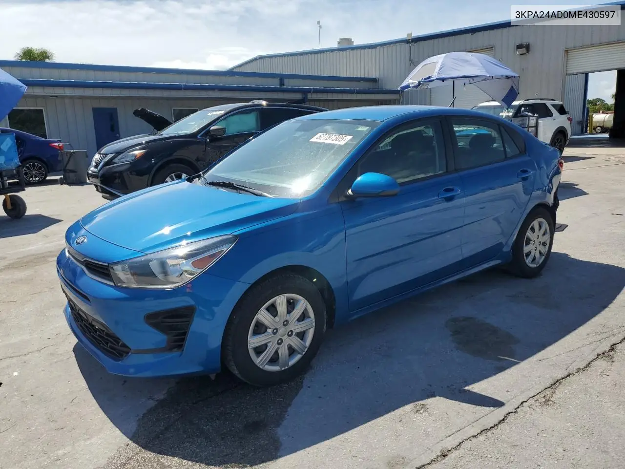 2021 Kia Rio Lx VIN: 3KPA24AD0ME430597 Lot: 62787305