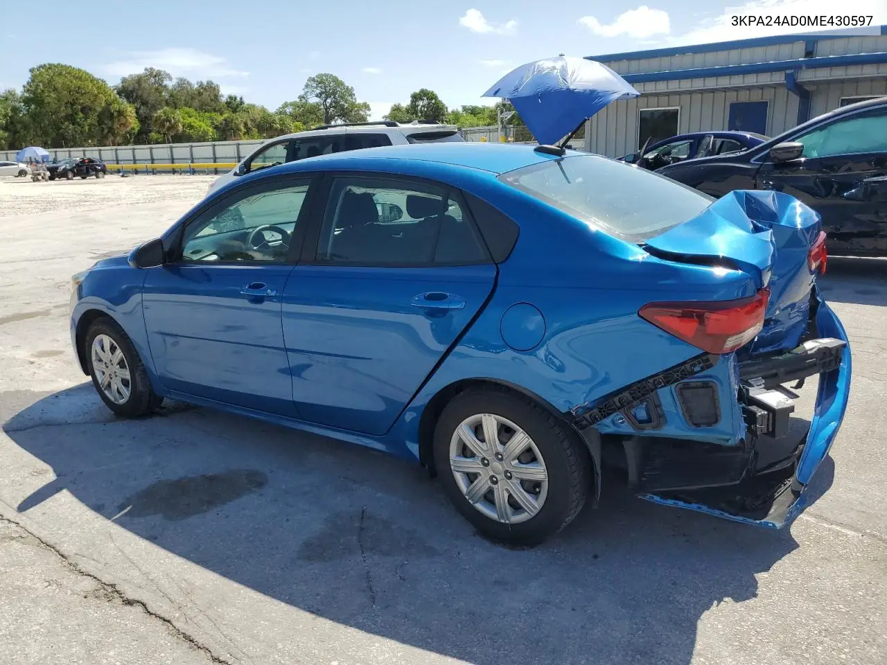 2021 Kia Rio Lx VIN: 3KPA24AD0ME430597 Lot: 62787305