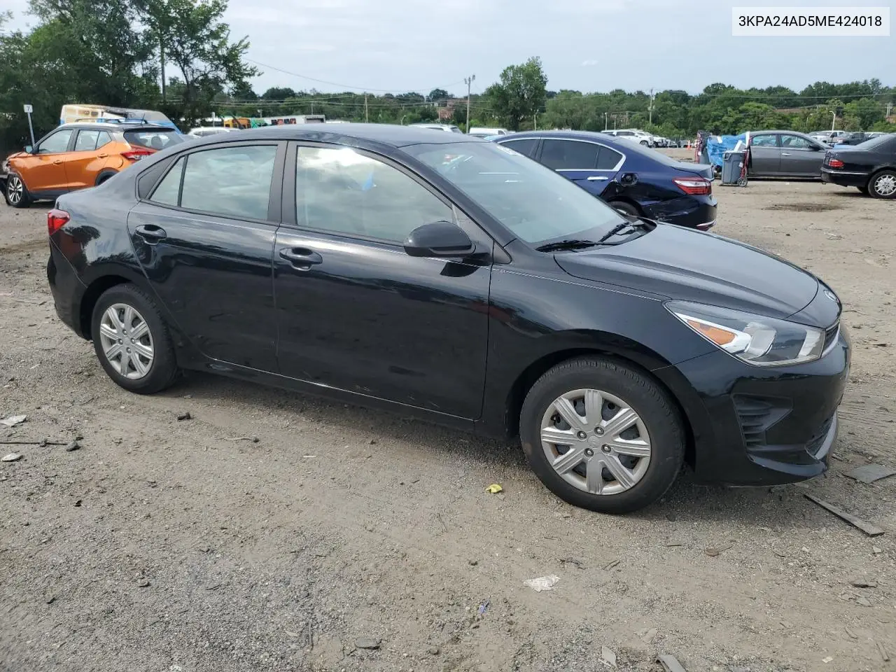 2021 Kia Rio Lx VIN: 3KPA24AD5ME424018 Lot: 64238675