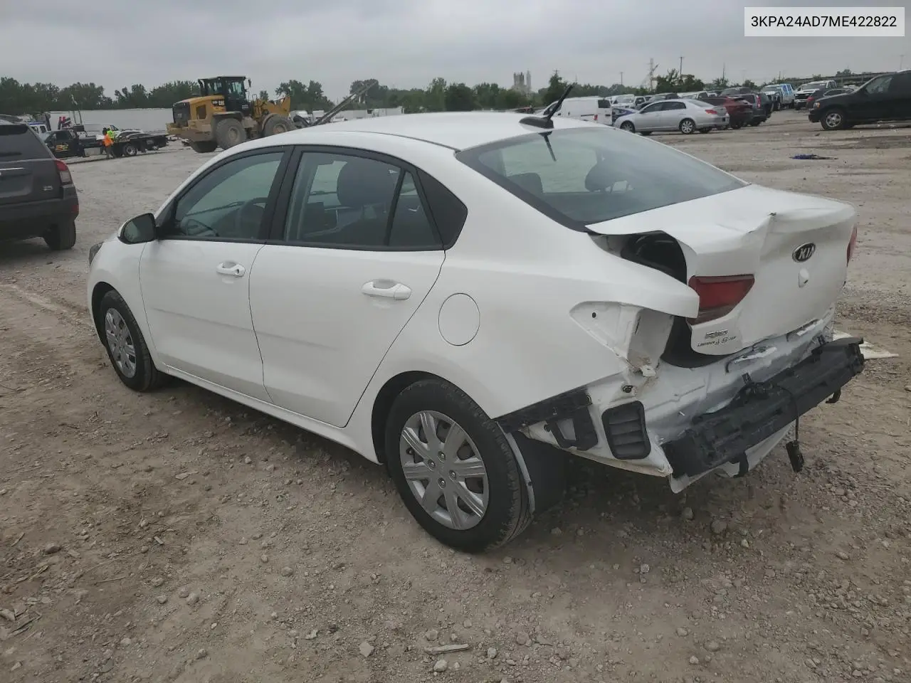 2021 Kia Rio Lx VIN: 3KPA24AD7ME422822 Lot: 64636415