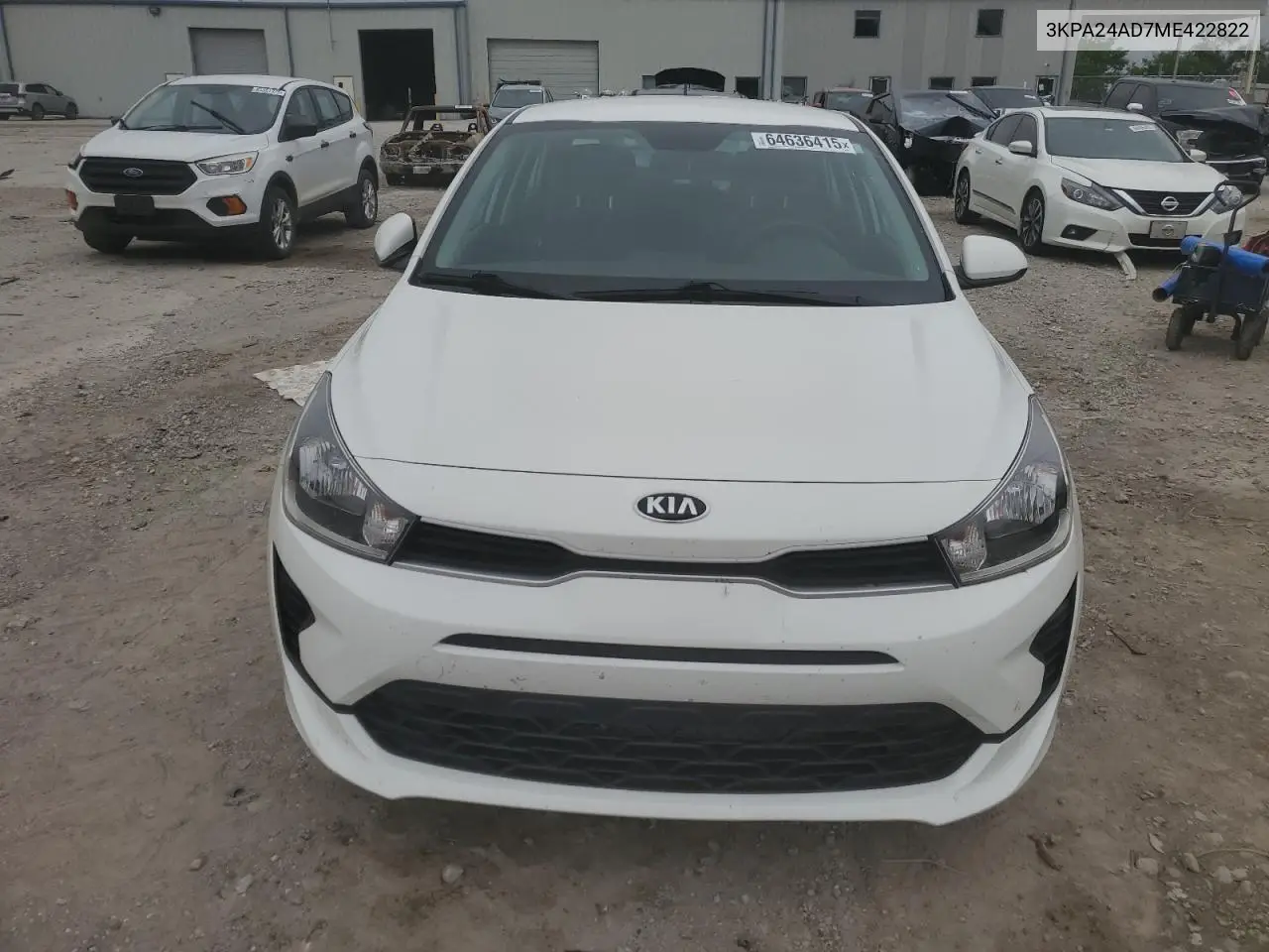 2021 Kia Rio Lx VIN: 3KPA24AD7ME422822 Lot: 64636415