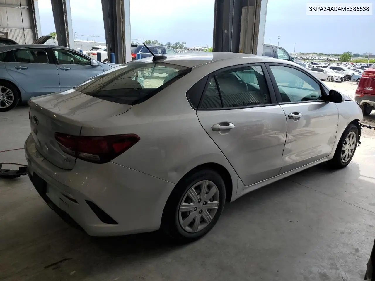 2021 Kia Rio Lx VIN: 3KPA24AD4ME386538 Lot: 64990845