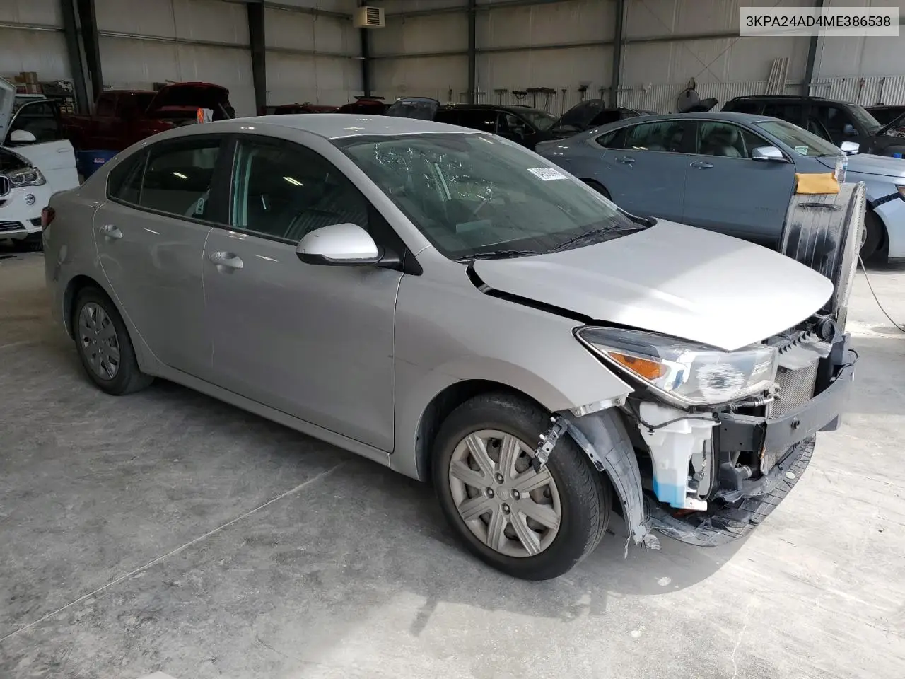 2021 Kia Rio Lx VIN: 3KPA24AD4ME386538 Lot: 64990845