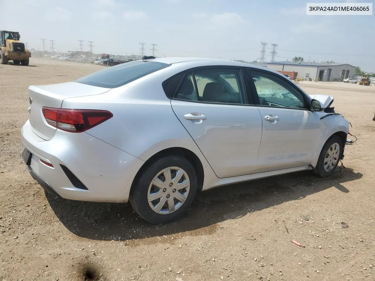 2021 Kia Rio Lx VIN: 3KPA24AD1ME406065 Lot: 65607205