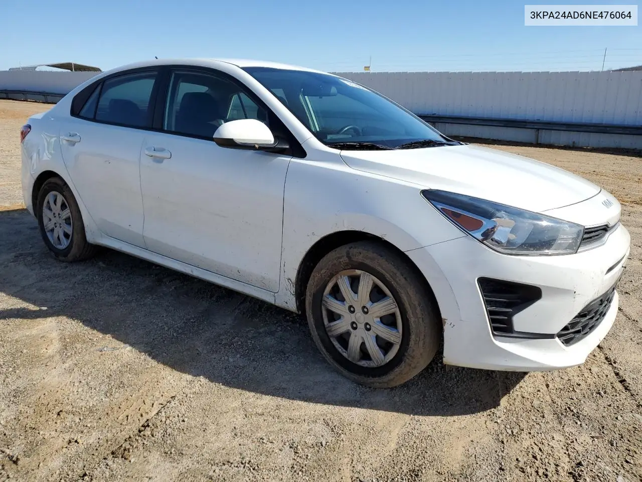 2022 Kia Rio Lx VIN: 3KPA24AD6NE476064 Lot: 45397765
