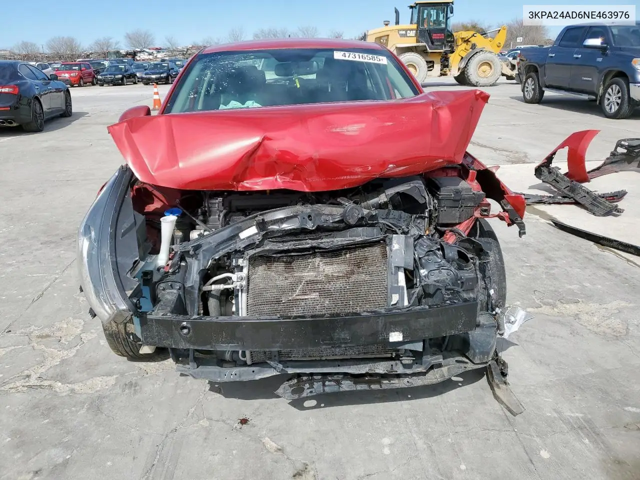 2022 Kia Rio Lx VIN: 3KPA24AD6NE463976 Lot: 47316585