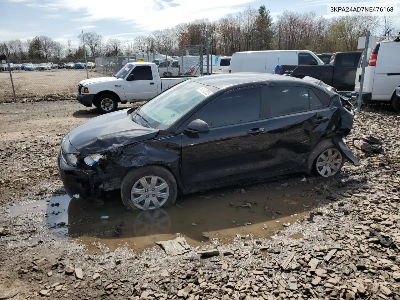 2022 Kia Rio Lx VIN: 3KPA24AD7NE476168 Lot: 51512725