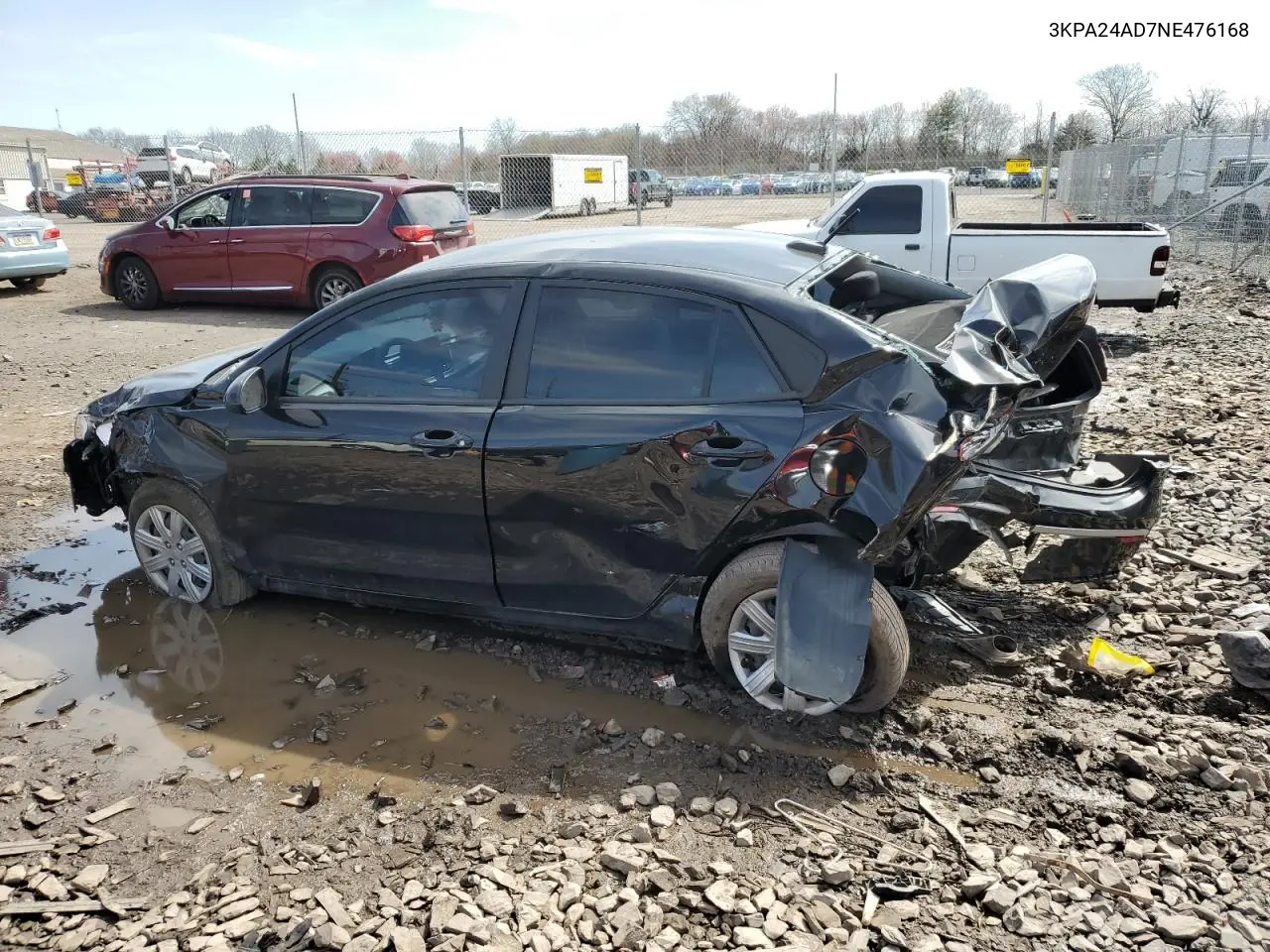 2022 Kia Rio Lx VIN: 3KPA24AD7NE476168 Lot: 51512725