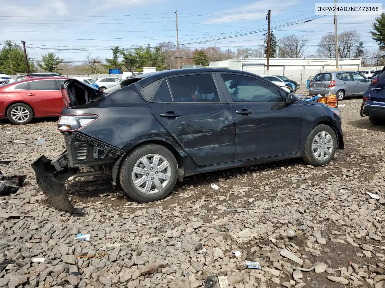 2022 Kia Rio Lx VIN: 3KPA24AD7NE476168 Lot: 51512725