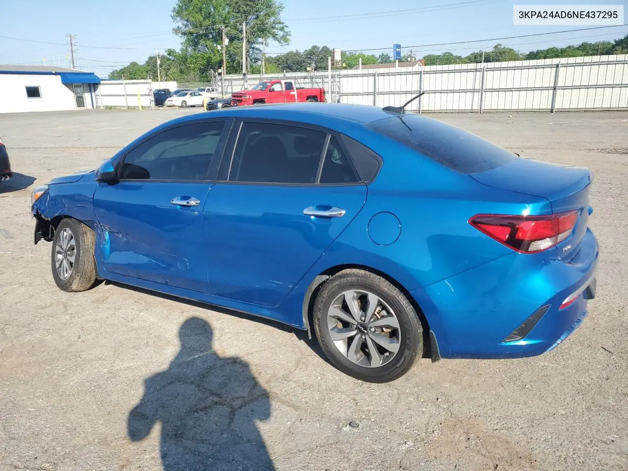 2022 Kia Rio Lx VIN: 3KPA24AD6NE437295 Lot: 52041905