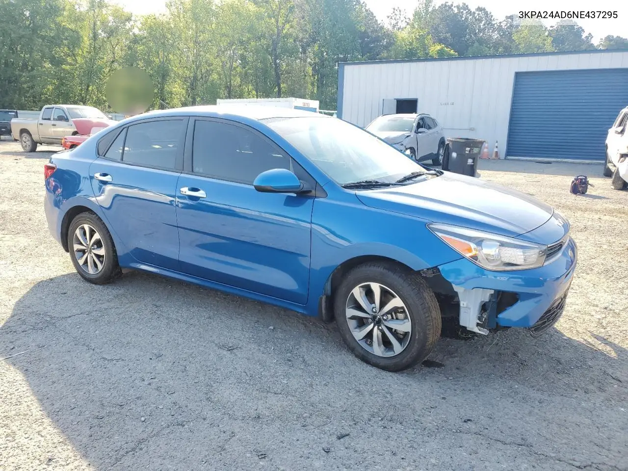 2022 Kia Rio Lx VIN: 3KPA24AD6NE437295 Lot: 52041905