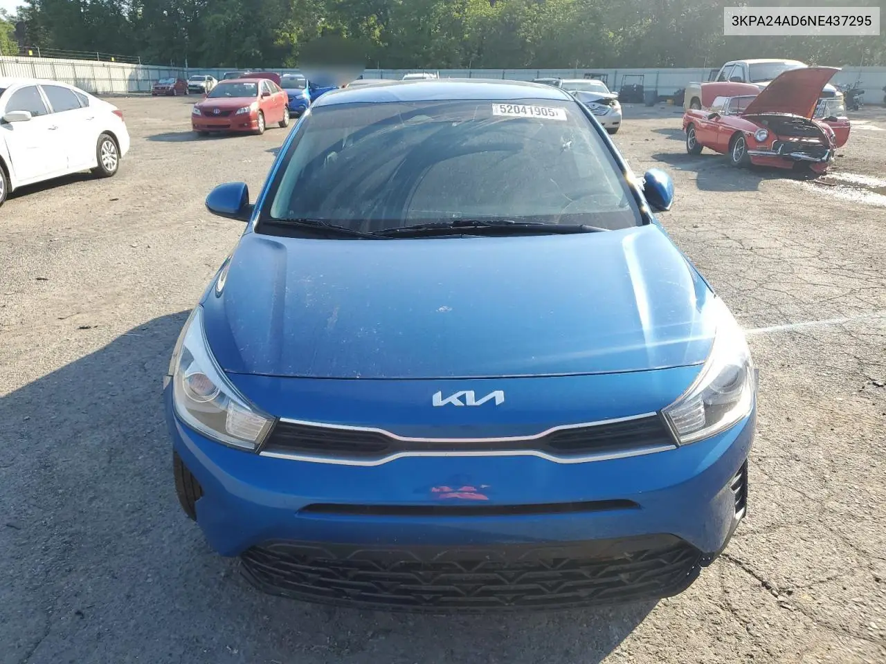 2022 Kia Rio Lx VIN: 3KPA24AD6NE437295 Lot: 52041905