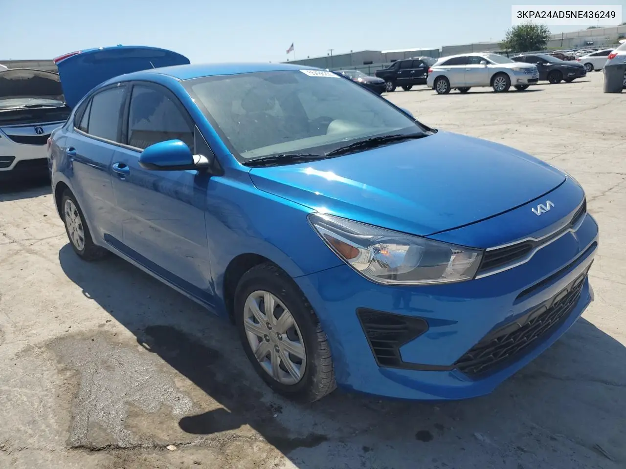 2022 Kia Rio Lx VIN: 3KPA24AD5NE436249 Lot: 55486295